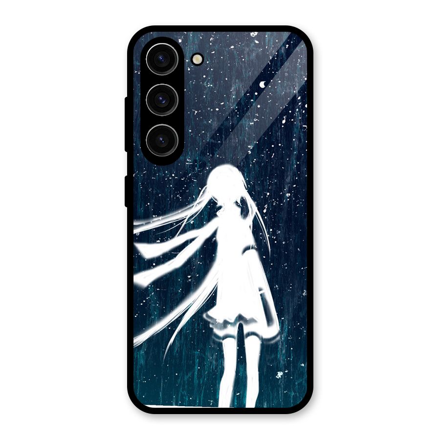 Rain White Girl Glass Back Case for Galaxy S23