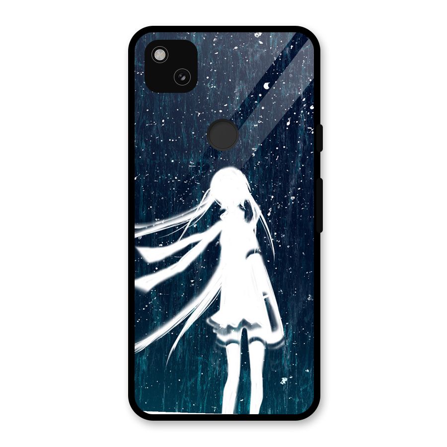 Rain White Girl Glass Back Case for Google Pixel 4a