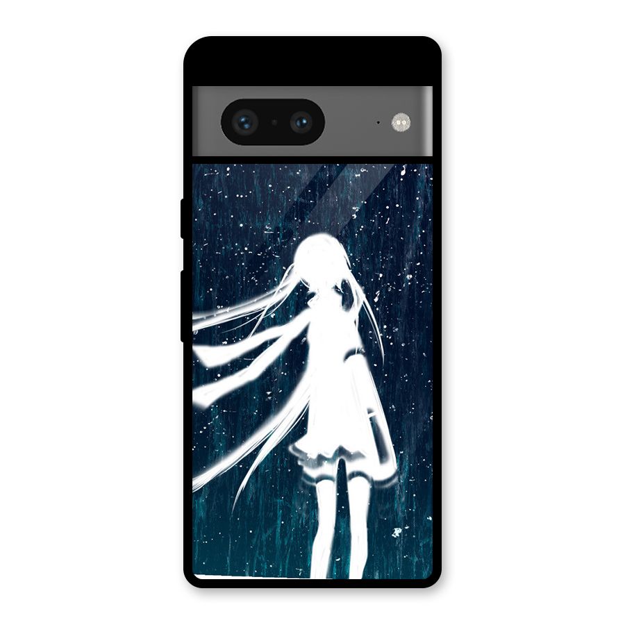 Rain White Girl Glass Back Case for Google Pixel 7