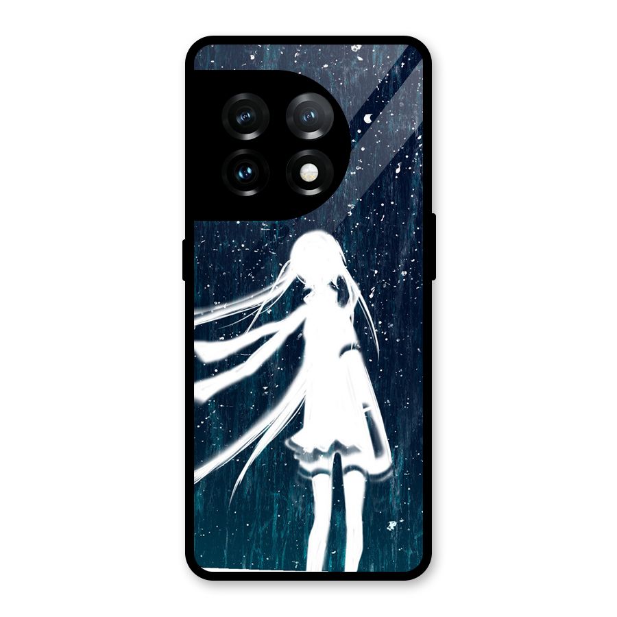 Rain White Girl Glass Back Case for OnePlus 11