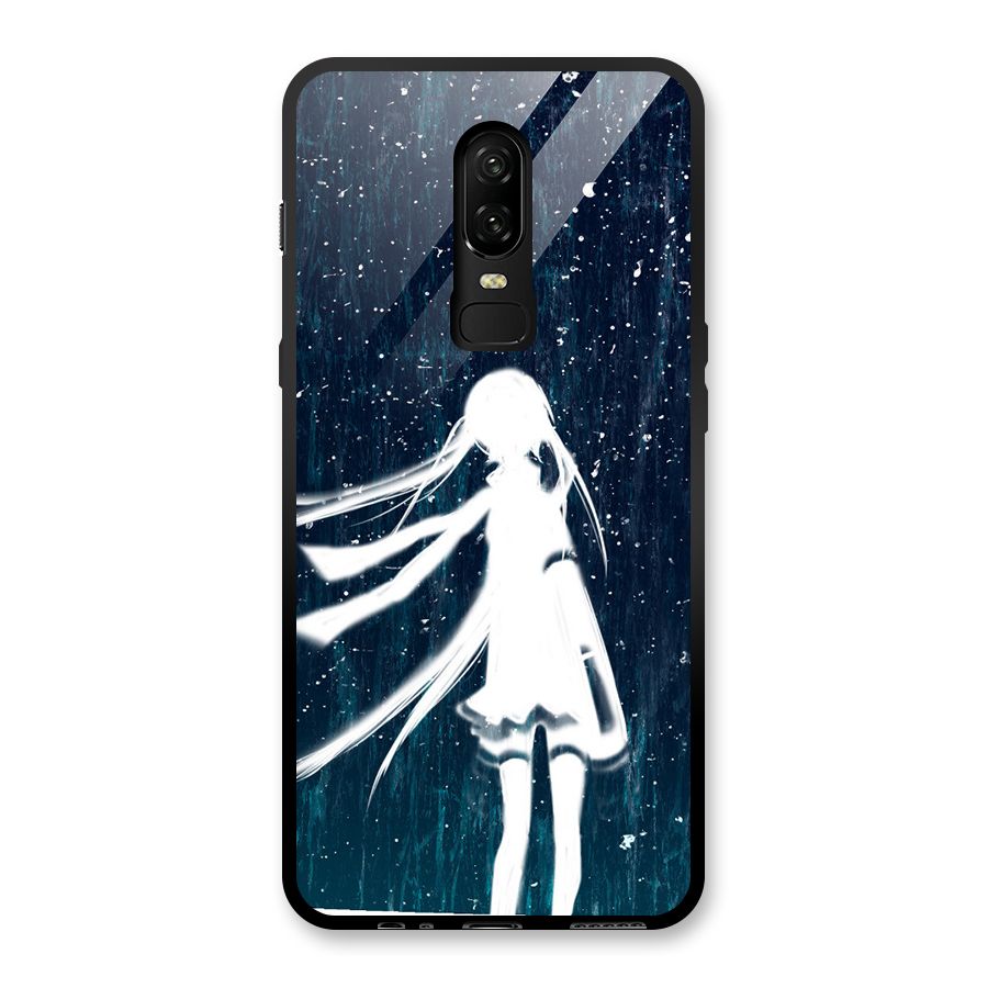 Rain White Girl Glass Back Case for OnePlus 6