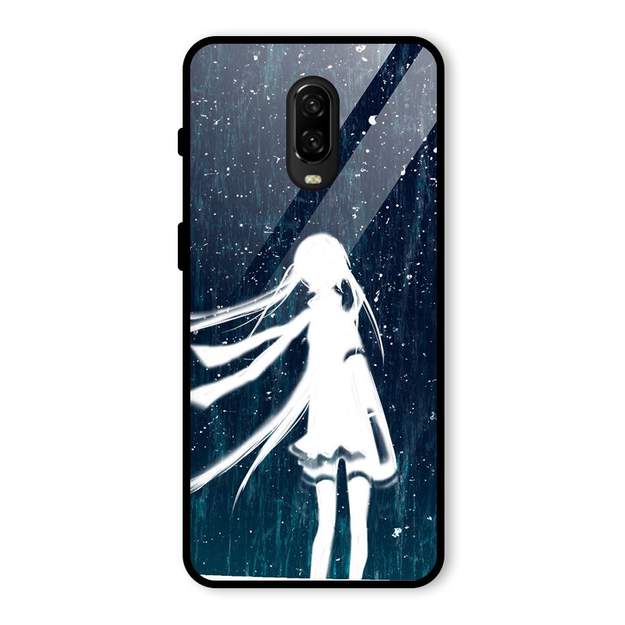 Rain White Girl Glass Back Case for OnePlus 6T
