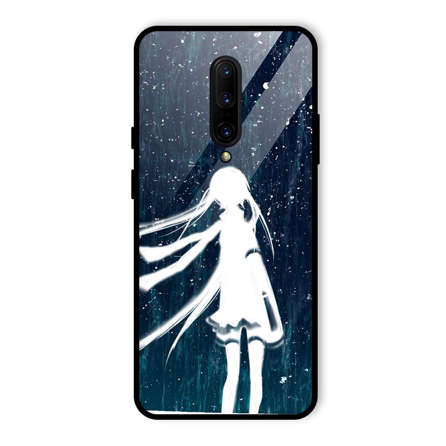 Rain White Girl Glass Back Case for OnePlus 7 Pro