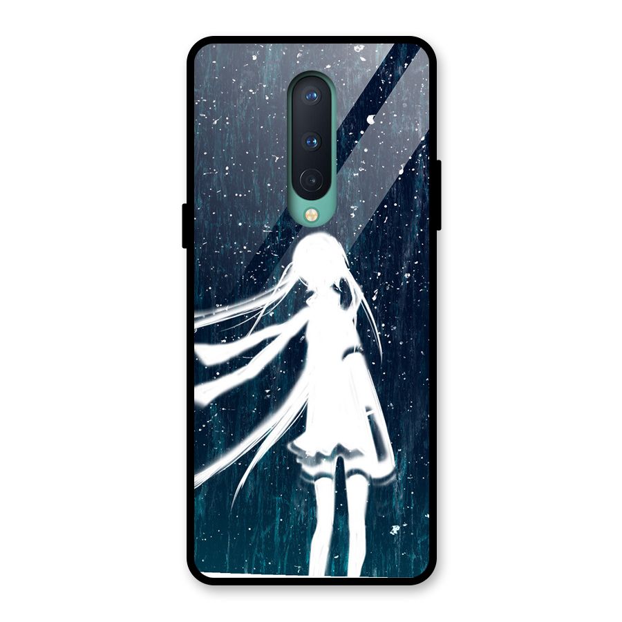 Rain White Girl Glass Back Case for OnePlus 8
