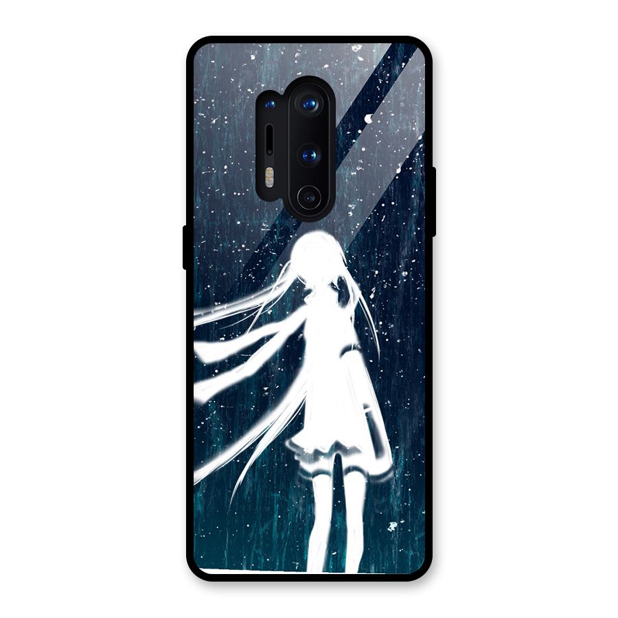 Rain White Girl Glass Back Case for OnePlus 8 Pro