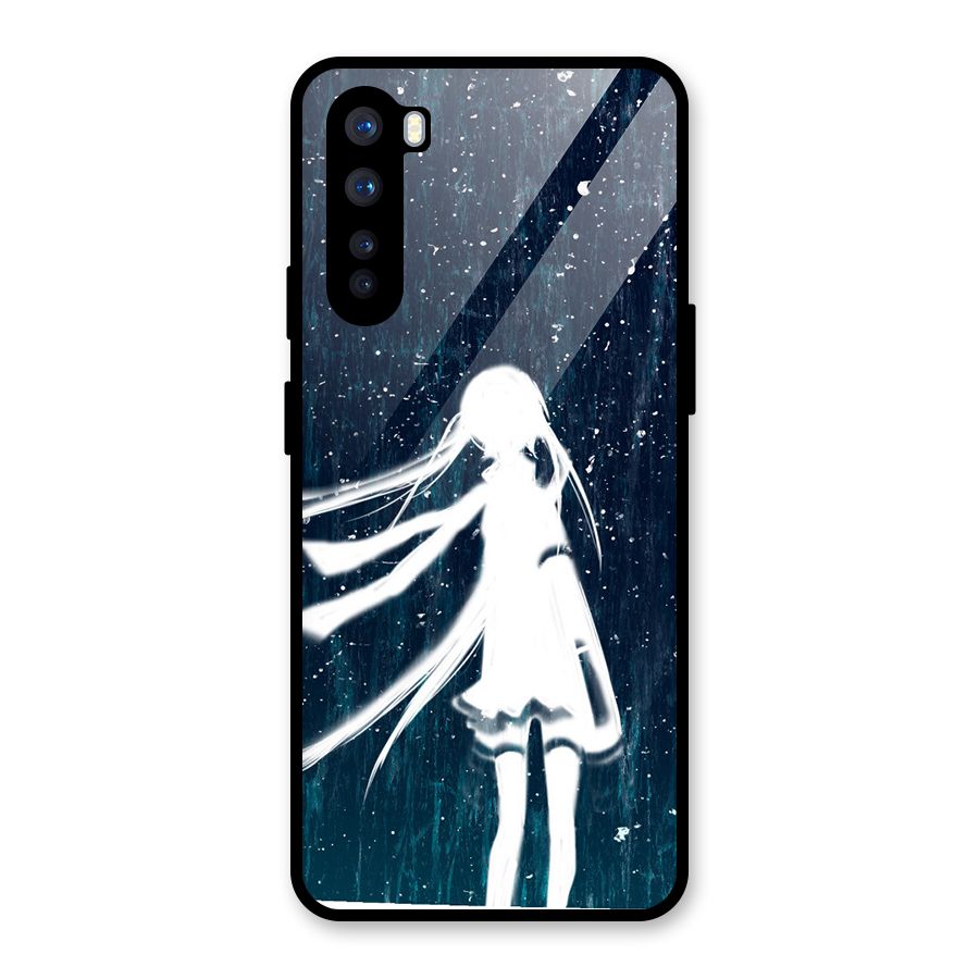 Rain White Girl Glass Back Case for OnePlus Nord