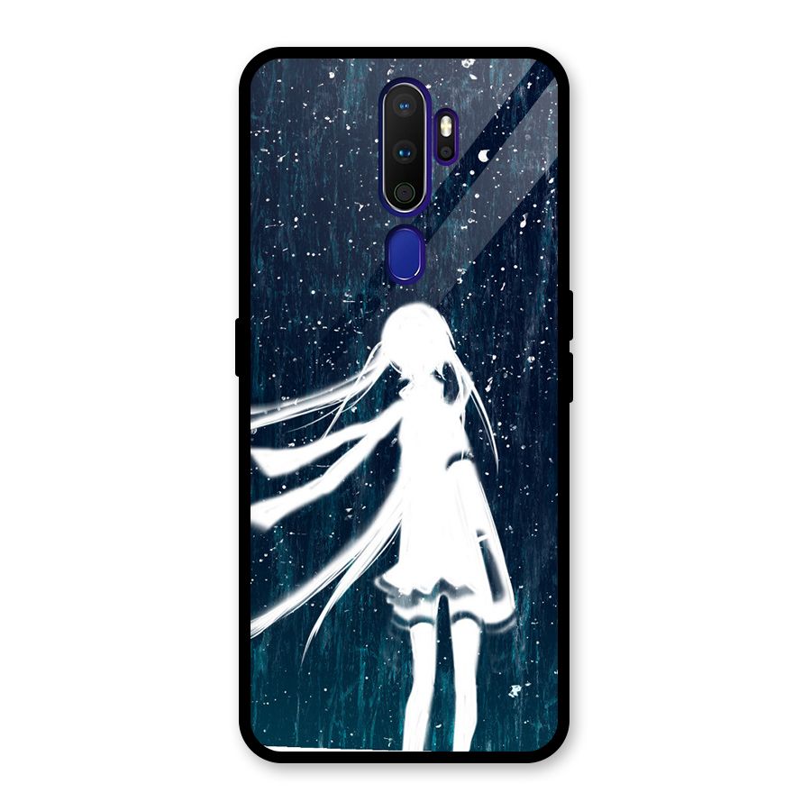 Rain White Girl Glass Back Case for Oppo A9 (2020)