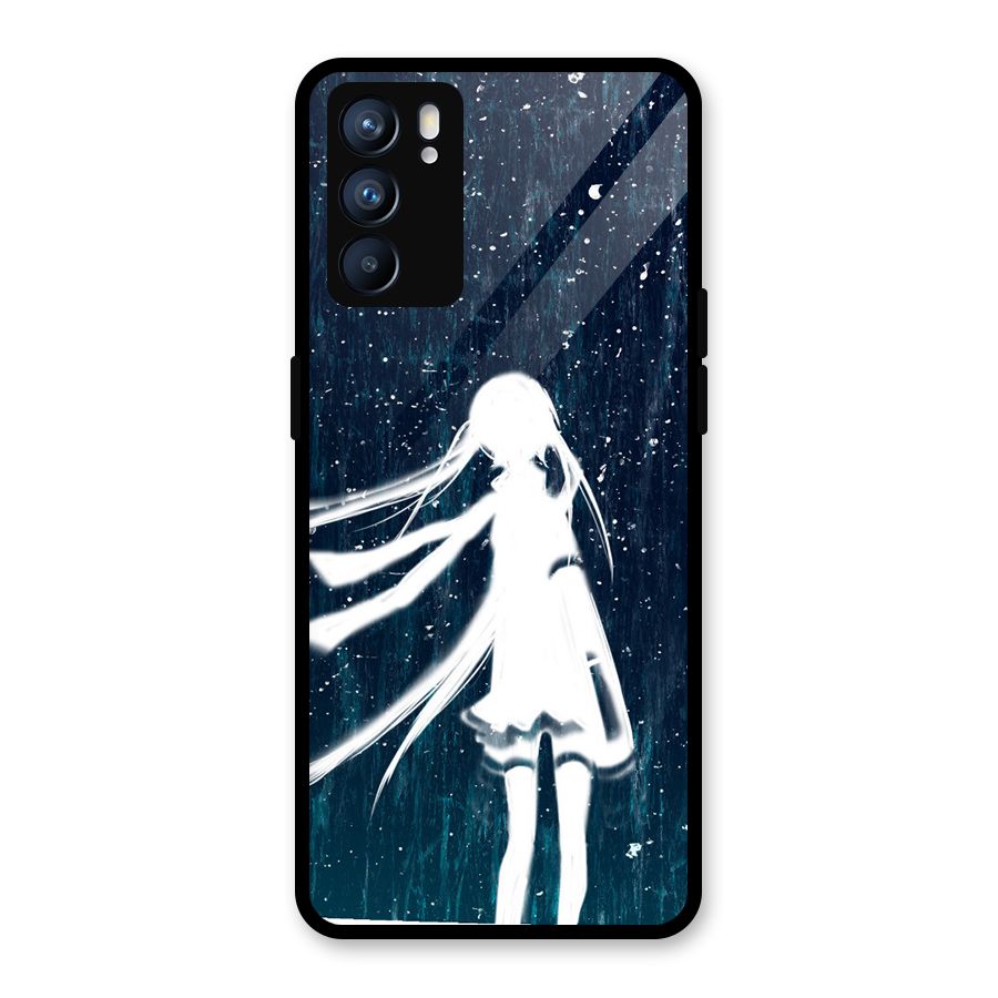 Rain White Girl Glass Back Case for Oppo Reno6 5G