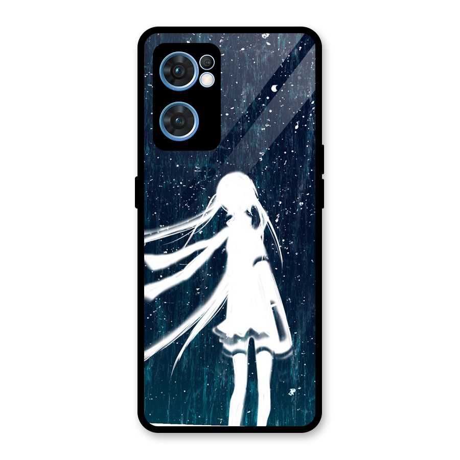 Rain White Girl Glass Back Case for Oppo Reno7 5G