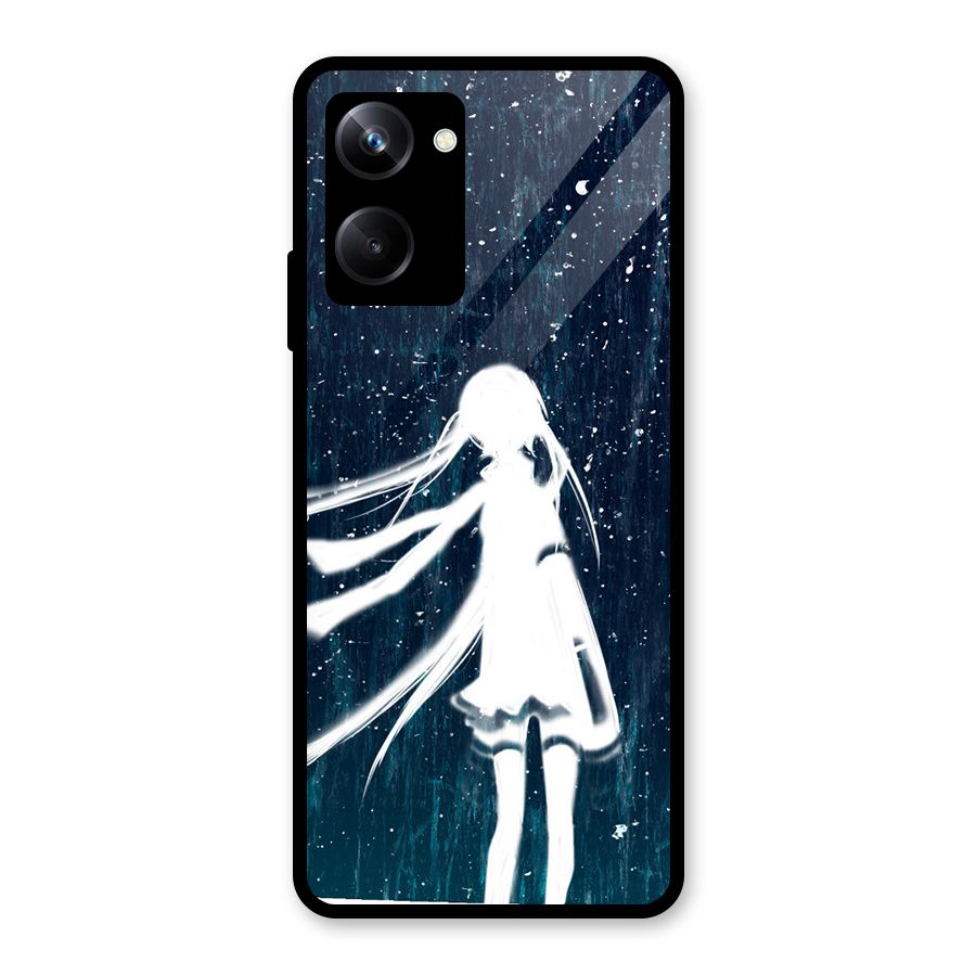 Rain White Girl Glass Back Case for Realme 10 Pro