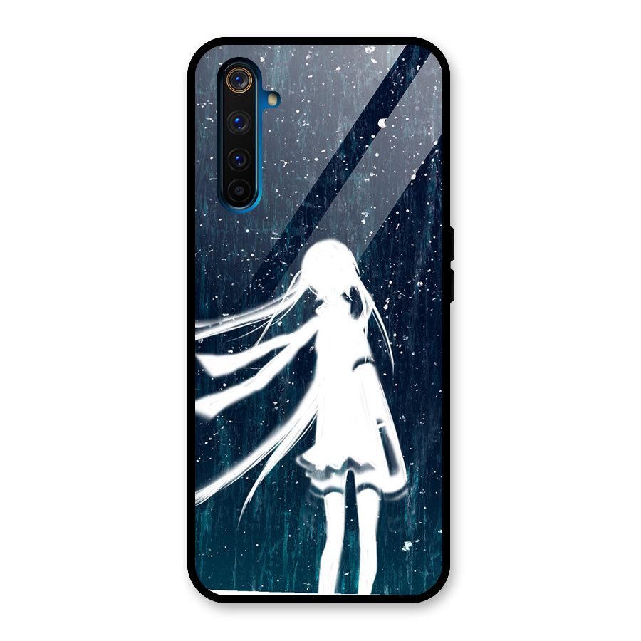 Rain White Girl Glass Back Case for Realme 6 Pro