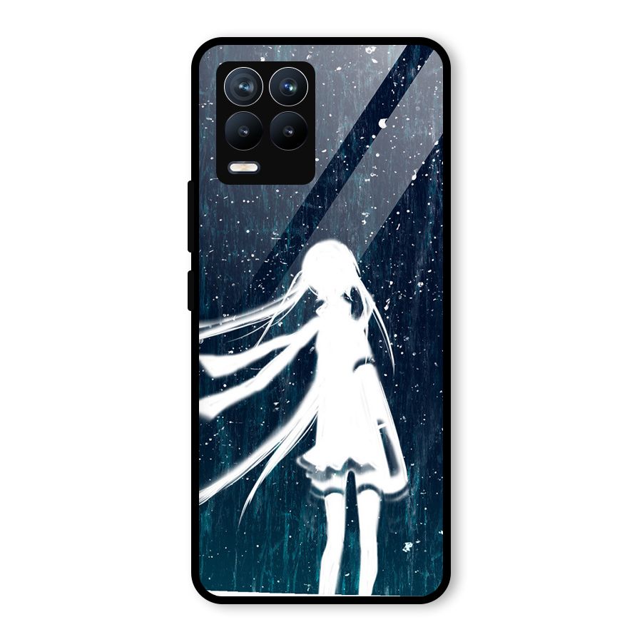 Rain White Girl Glass Back Case for Realme 8 Pro