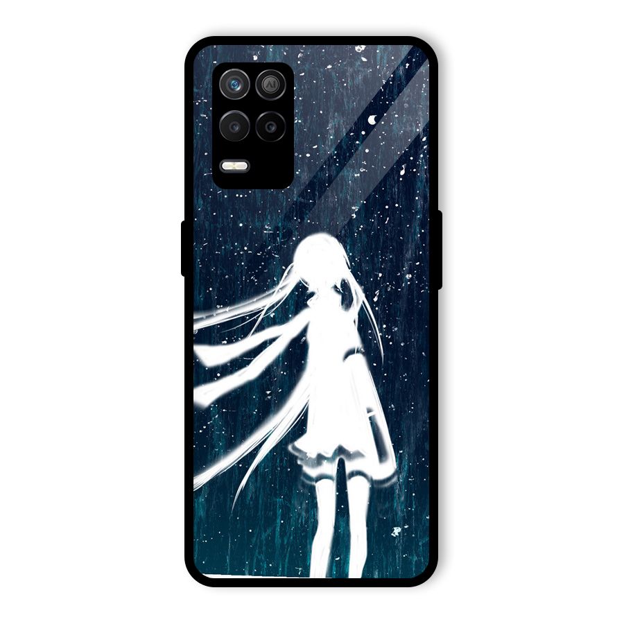 Rain White Girl Glass Back Case for Realme 9 5G