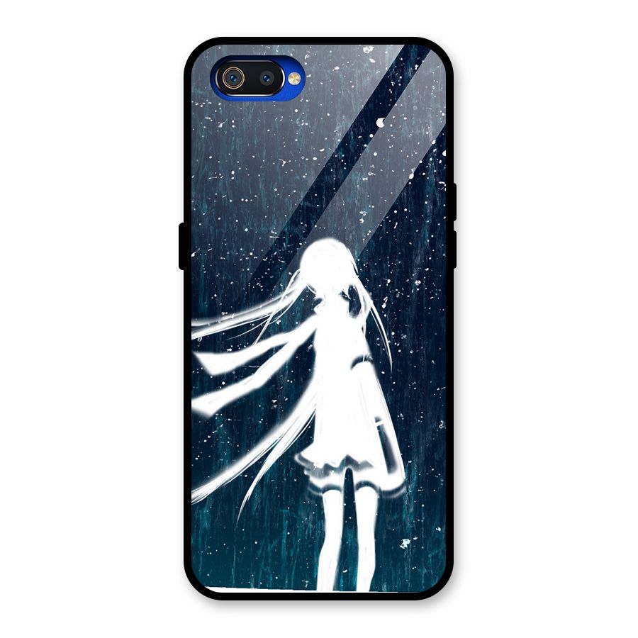 Rain White Girl Glass Back Case for Realme C2