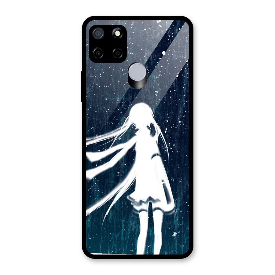 Rain White Girl Glass Back Case for Realme Narzo 30A