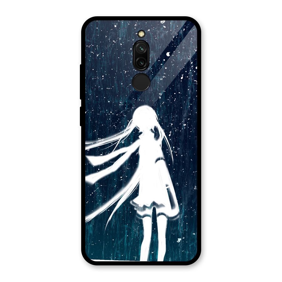 Rain White Girl Glass Back Case for Redmi 8