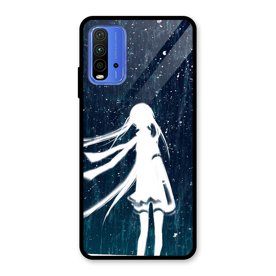 Rain White Girl Glass Back Case for Redmi 9 Power