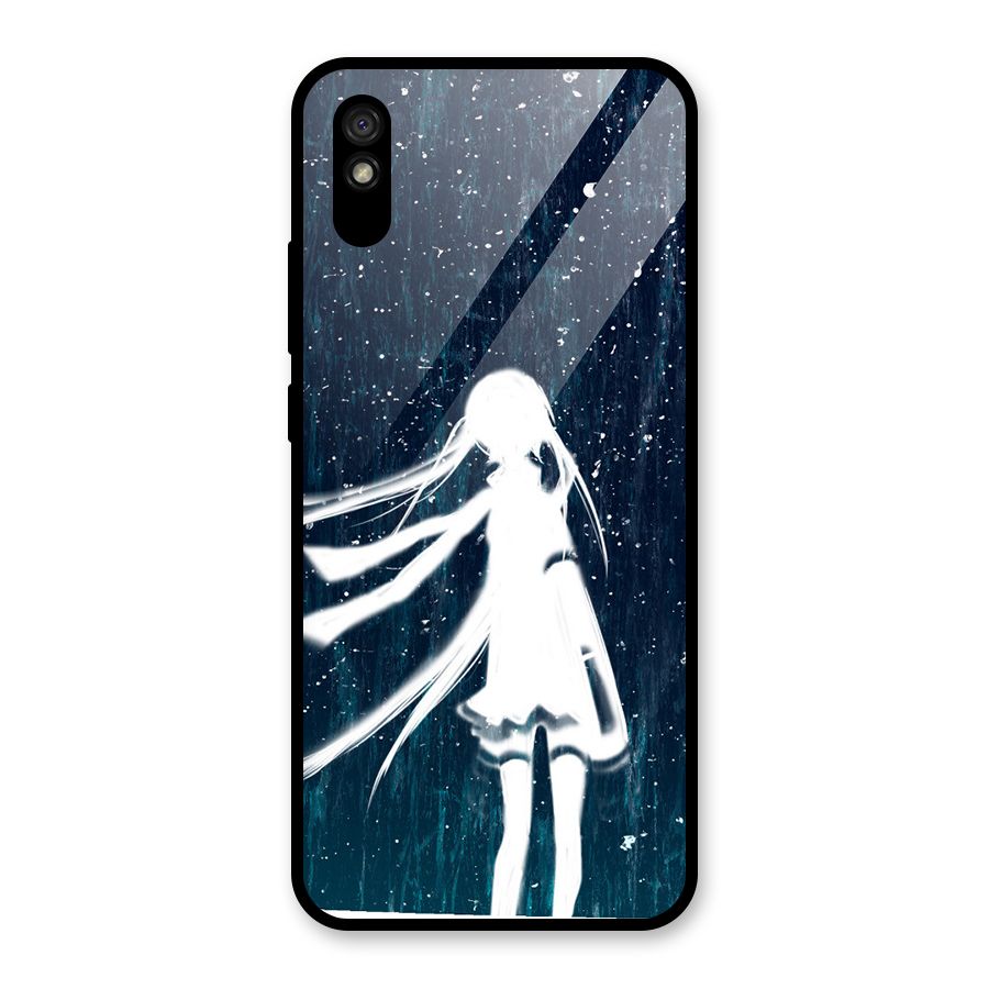 Rain White Girl Glass Back Case for Redmi 9i