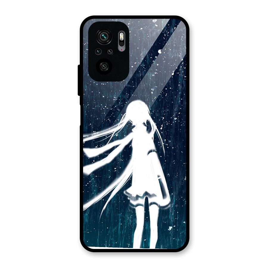 Rain White Girl Glass Back Case for Redmi Note 10S