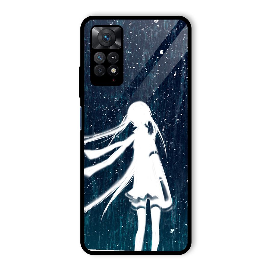 Rain White Girl Glass Back Case for Redmi Note 11 Pro