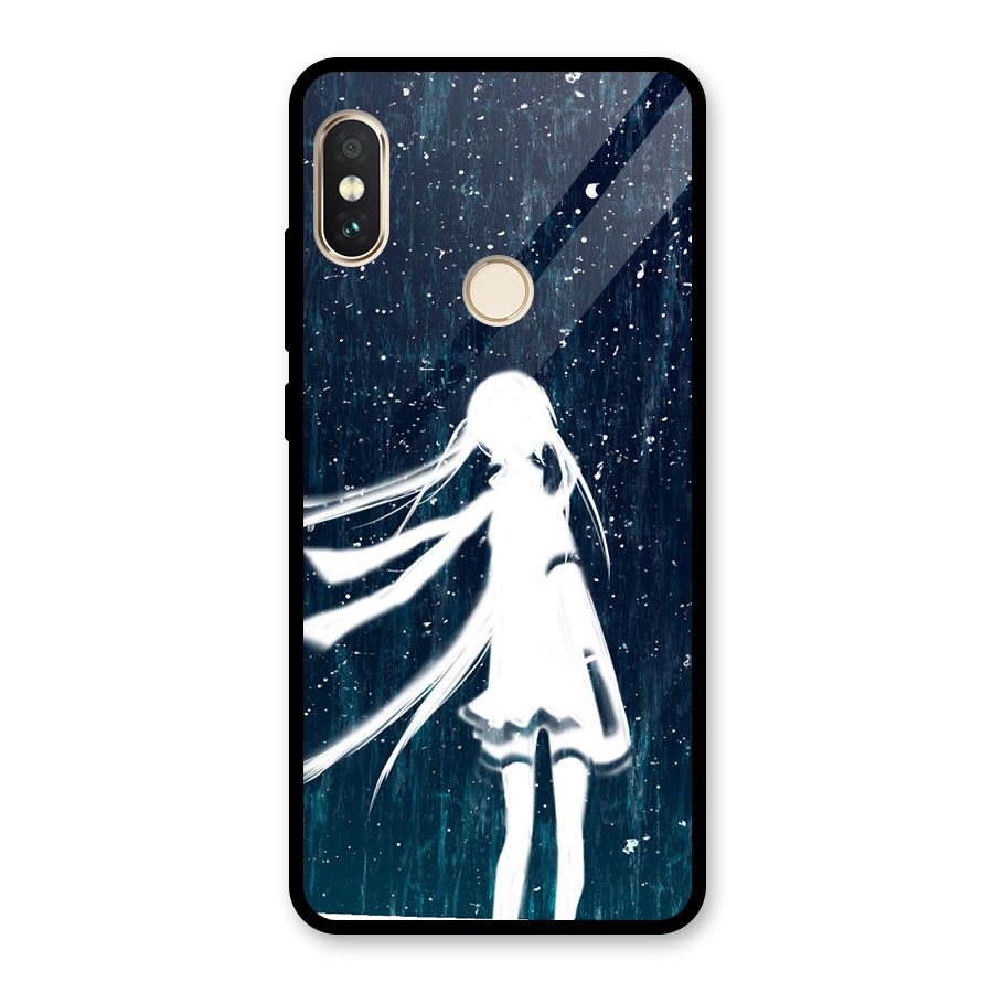Rain White Girl Glass Back Case for Redmi Note 5 Pro