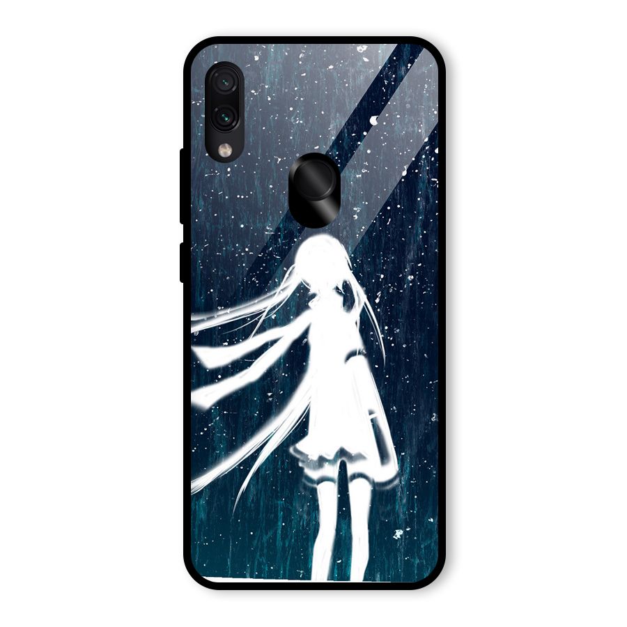 Rain White Girl Glass Back Case for Redmi Note 7 Pro