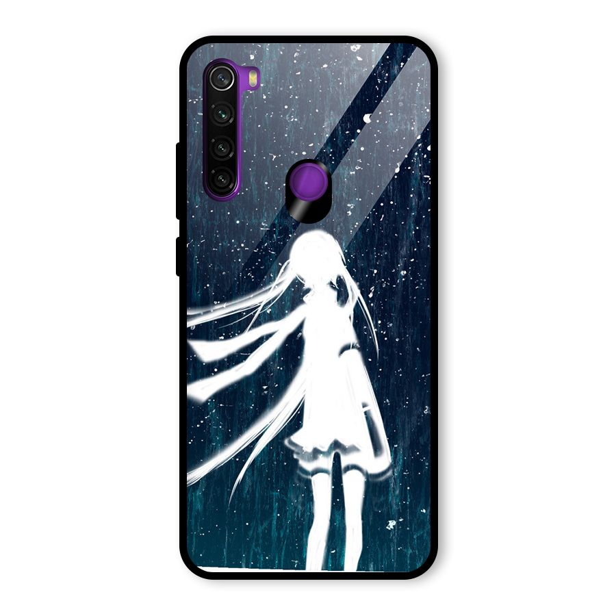 Rain White Girl Glass Back Case for Redmi Note 8