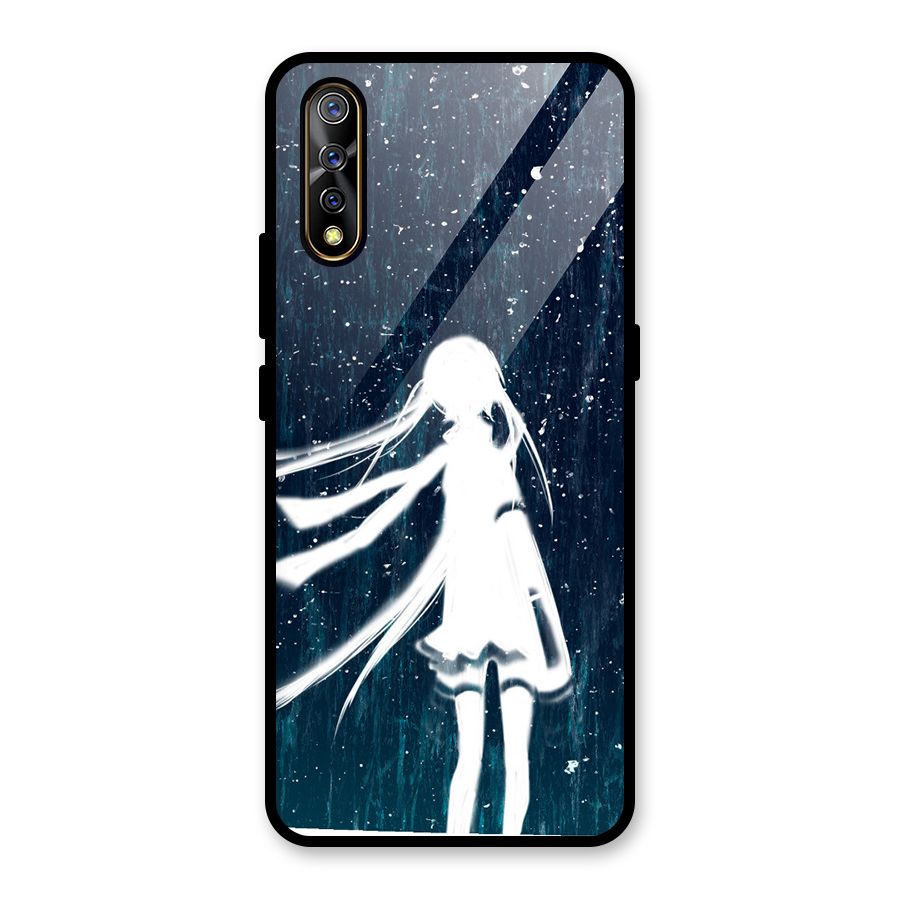 Rain White Girl Glass Back Case for Vivo S1