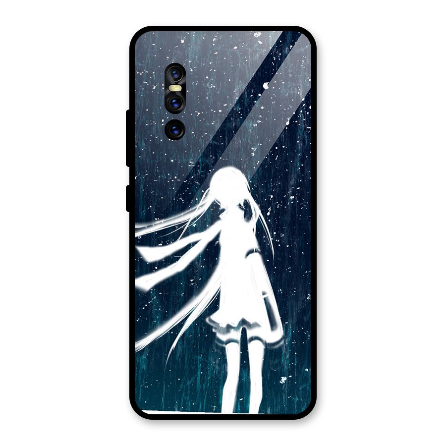Rain White Girl Glass Back Case for Vivo V15 Pro