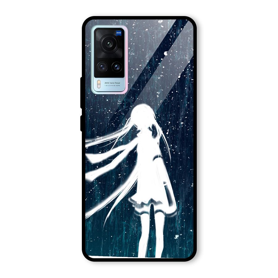 Rain White Girl Glass Back Case for Vivo X60