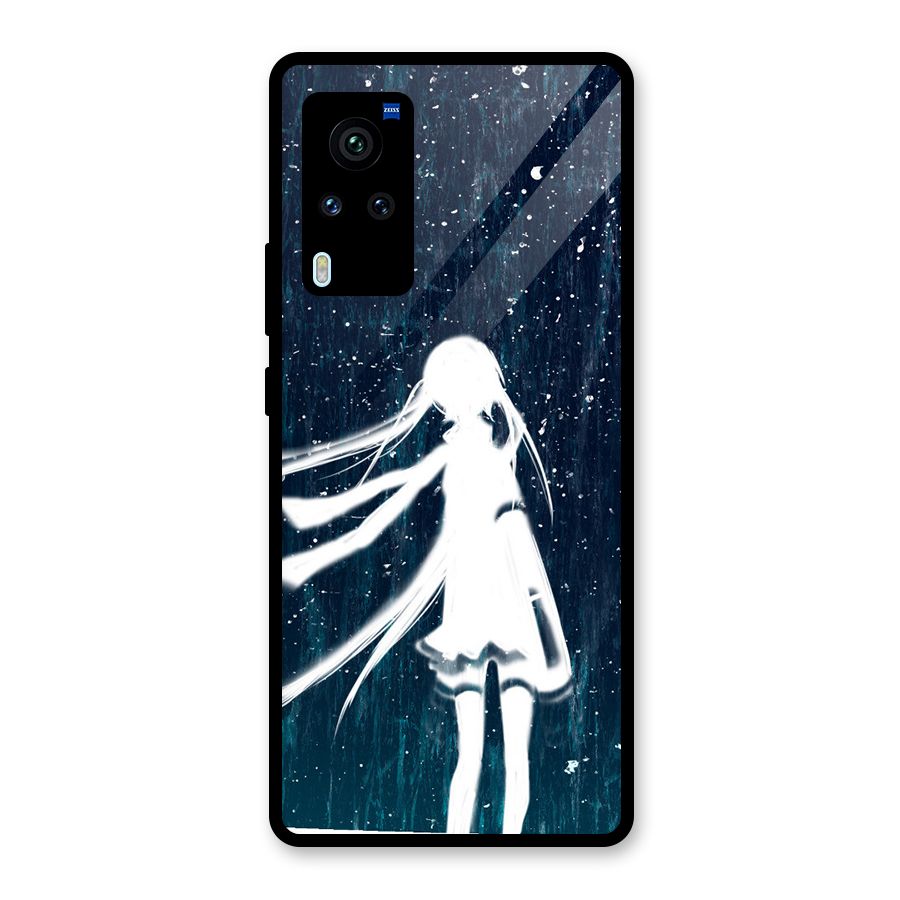 Rain White Girl Glass Back Case for Vivo X60 Pro