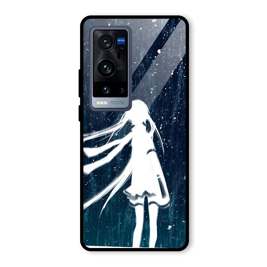 Rain White Girl Glass Back Case for Vivo X60 Pro Plus