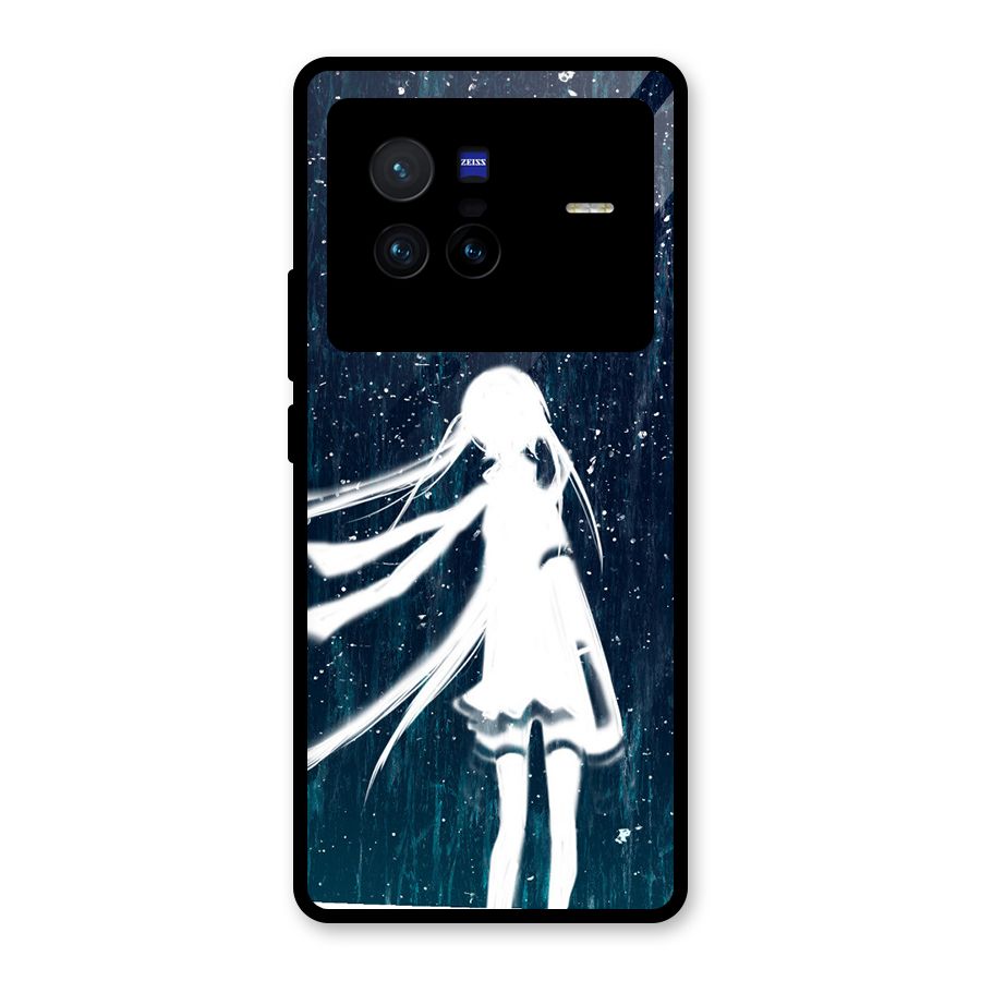 Rain White Girl Glass Back Case for Vivo X80