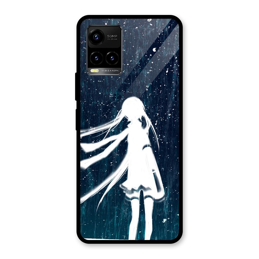 Rain White Girl Glass Back Case for Vivo Y21T