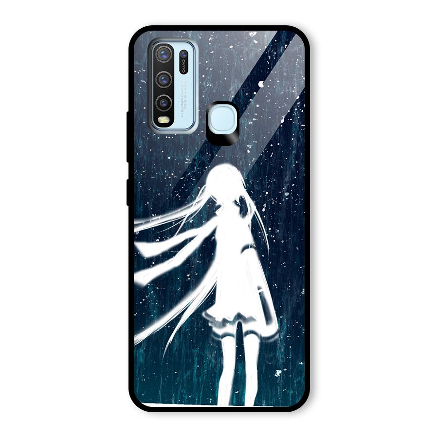 Rain White Girl Glass Back Case for Vivo Y50