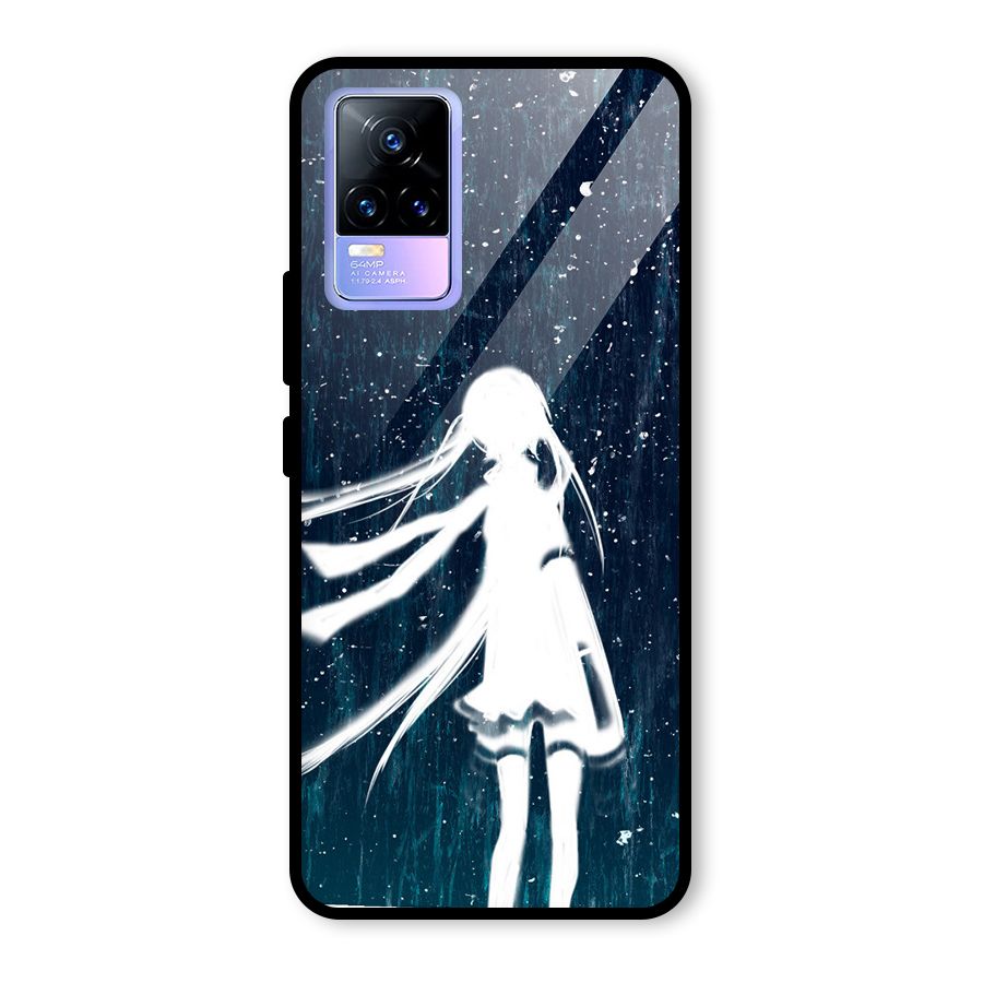Rain White Girl Glass Back Case for Vivo Y73