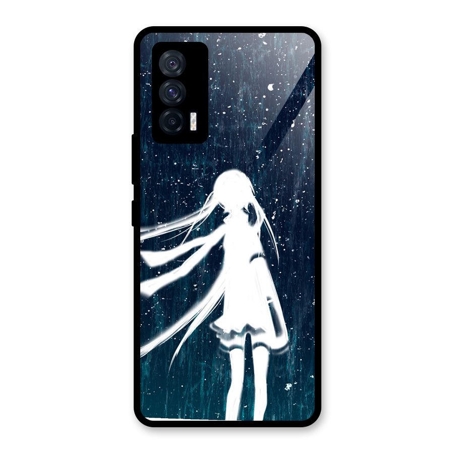 Rain White Girl Glass Back Case for Vivo iQOO 7 5G