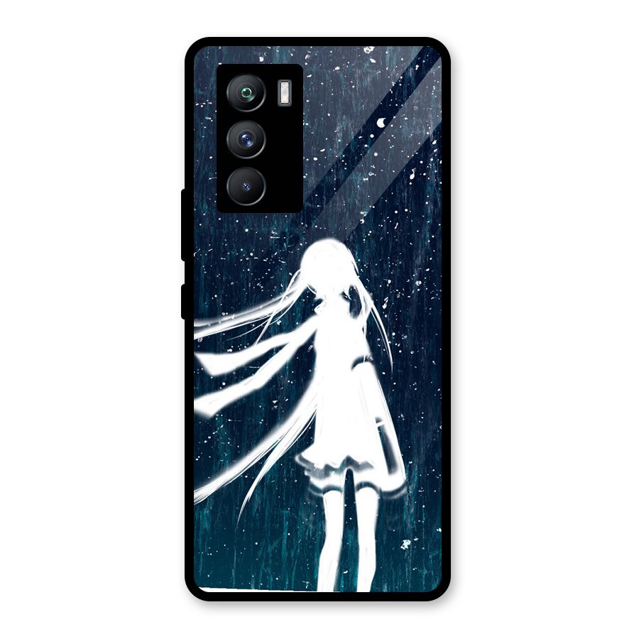 Rain White Girl Glass Back Case for Vivo iQOO 9 SE