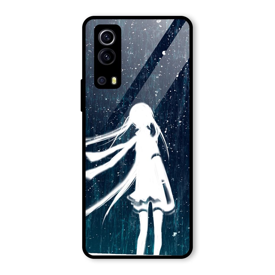 Rain White Girl Glass Back Case for Vivo iQOO Z3
