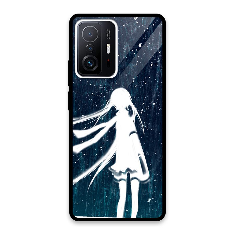 Rain White Girl Glass Back Case for Xiaomi 11T Pro
