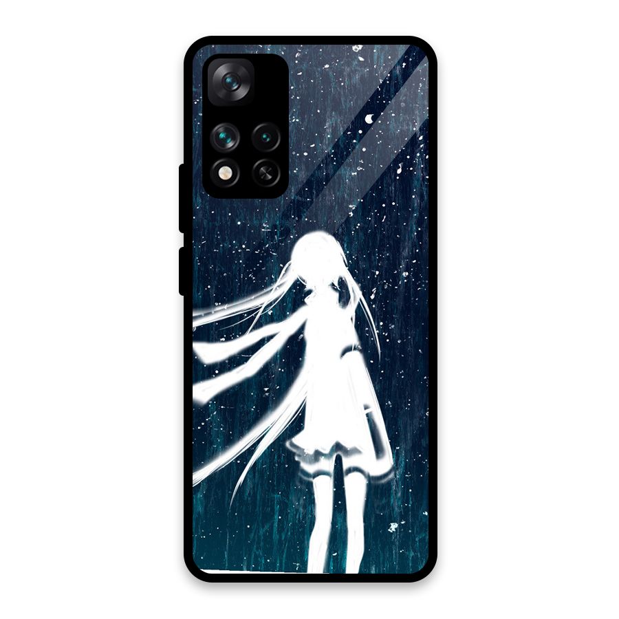 Rain White Girl Glass Back Case for Xiaomi 11i HyperCharge 5G
