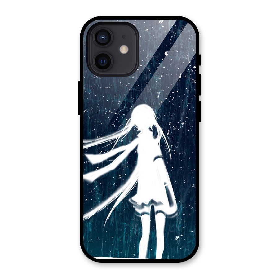 Rain White Girl Glass Back Case for iPhone 12