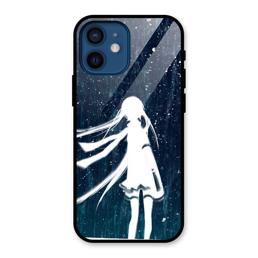 Rain White Girl Glass Back Case for iPhone 12 Mini