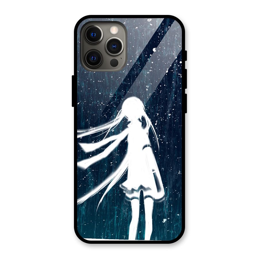 Rain White Girl Glass Back Case for iPhone 12 Pro Max