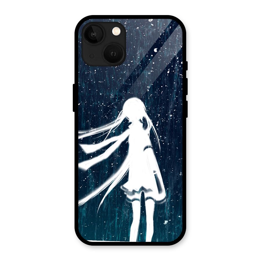 Rain White Girl Glass Back Case for iPhone 13