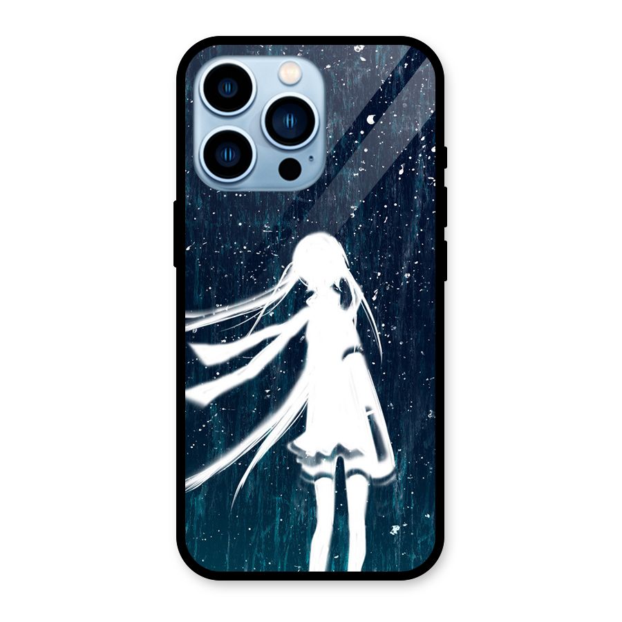 Rain White Girl Glass Back Case for iPhone 13 Pro