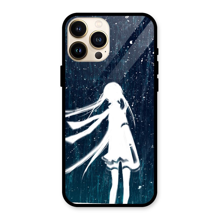 Rain White Girl Glass Back Case for iPhone 13 Pro Max