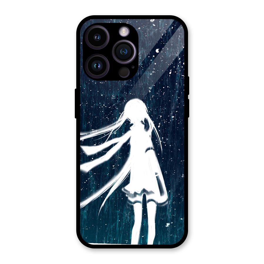 Rain White Girl Glass Back Case for iPhone 14 Pro Max