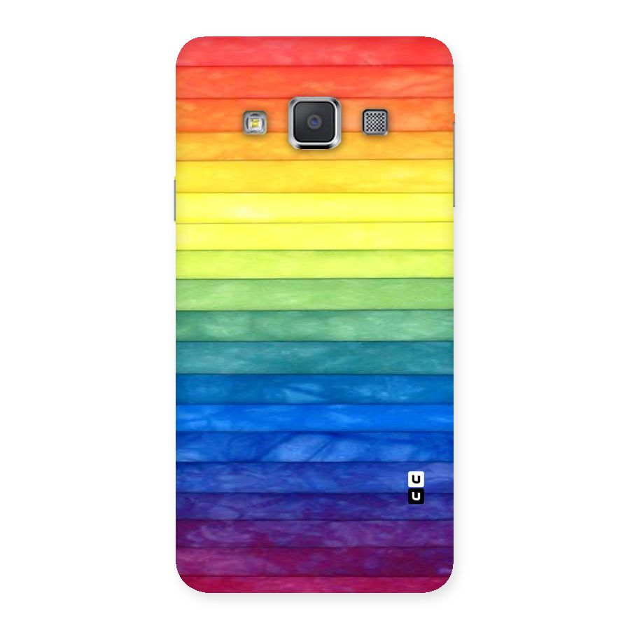 Rainbow Colors Stripes Back Case for Galaxy A3