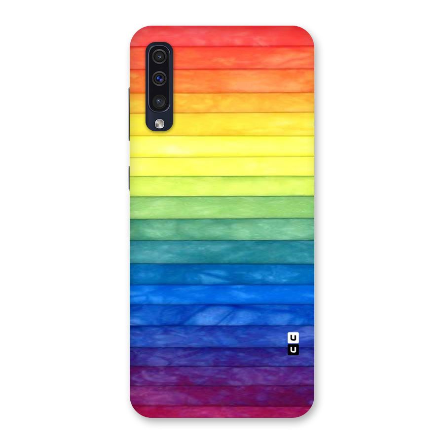 Rainbow Colors Stripes Back Case for Galaxy A50s